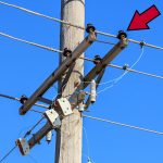 Insulator on a utility pole